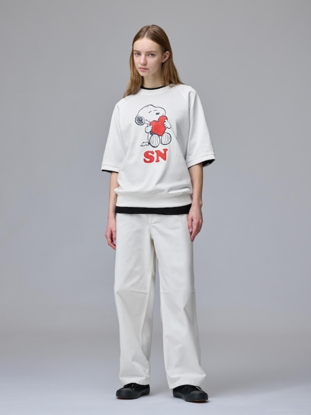 Sweat Look T-Shirt | HalfSlv | GU & UNDERCOVER Collection Unisex